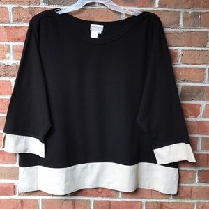 Like New Cato Knit Top W/ Fine Burlap Edging Sz3X